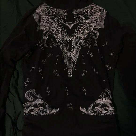 Y2K Winged Cross Rhinestone
Zip Up - Picture 3 of 5